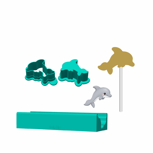Dolphin Cake Pop Mold |Deluxe Cutter, Popper, and Tray Options