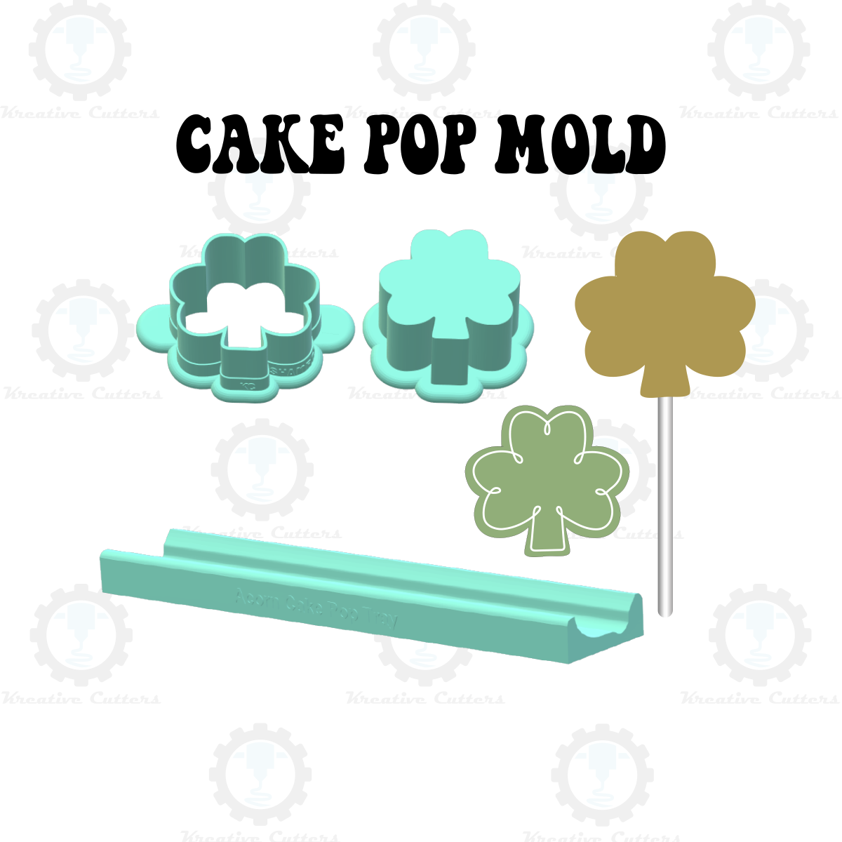 Shamrock Cake Pop Mold |Deluxe Cutter, Popper, and Tray Option