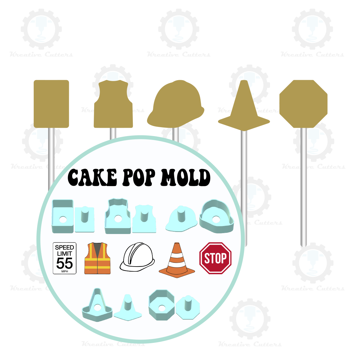 Construction Cake Pop Molds