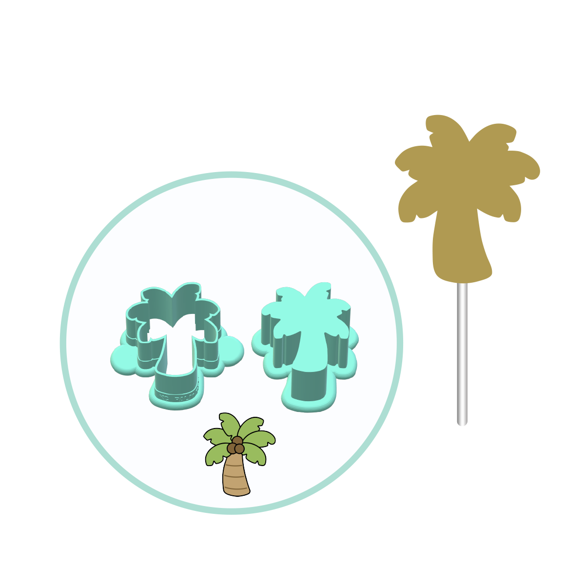 Palm Tree Cake Pop Mold | Deluxe Cutter, Popper