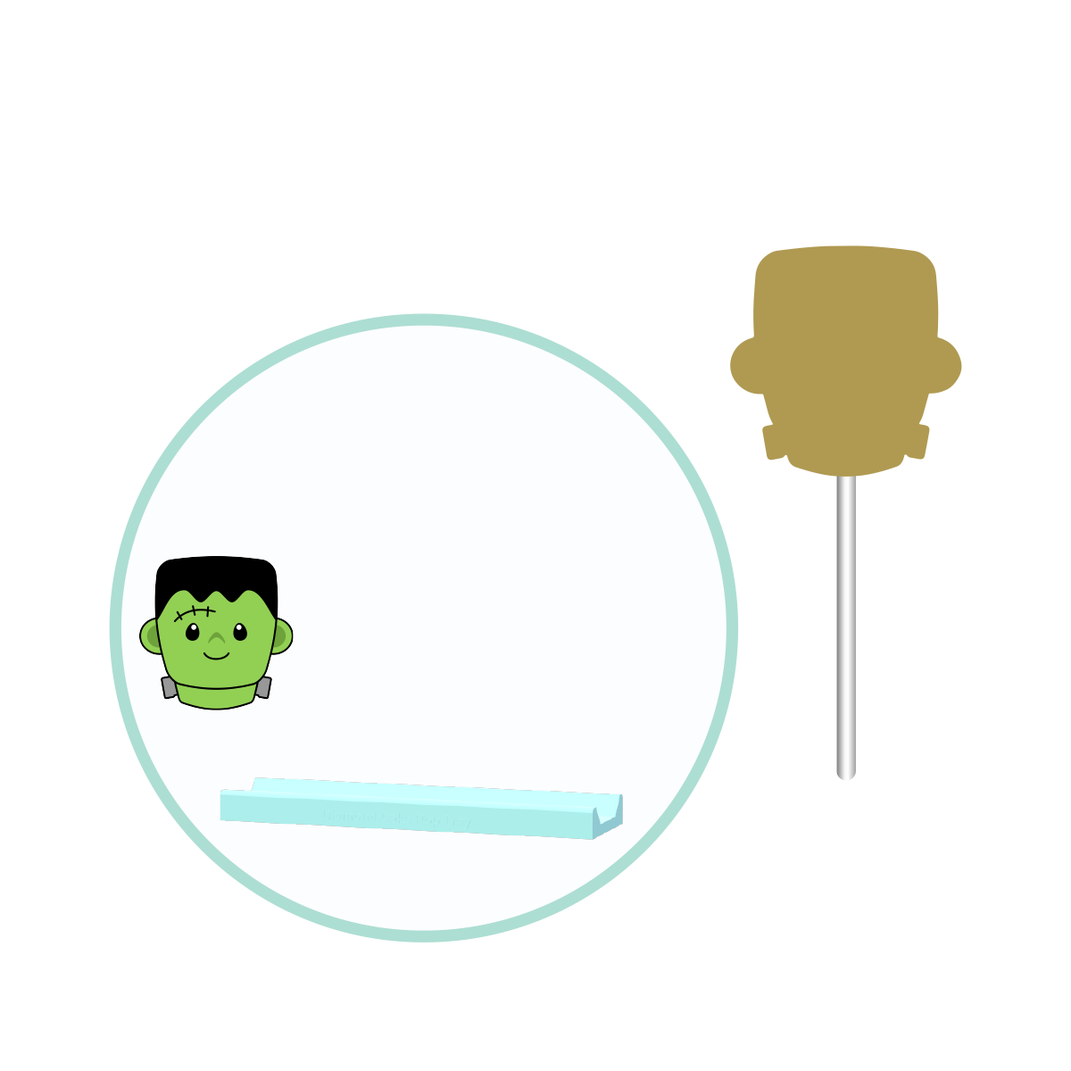 Frankenstein Cake Pop Mold | Deluxe Cutter, Popper, and Tray Option