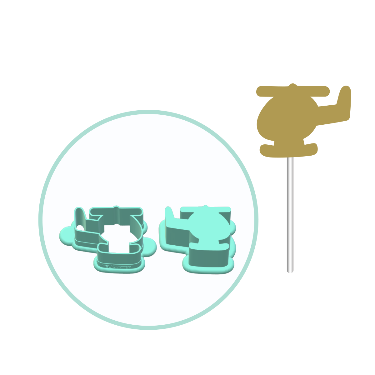 Helicopter Cake Pop Mold | Deluxe Cutter, Popper