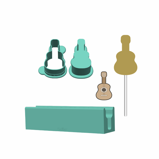 Guitar Cake Pop Mold |Deluxe Cutter, Popper, and Tray Option
