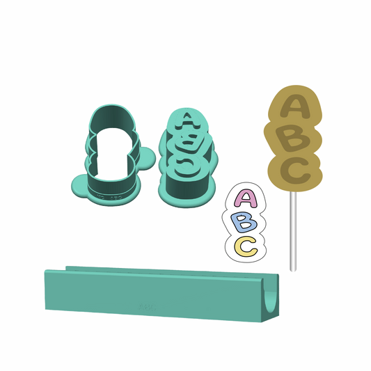 ABC Cake Pop Mold |Deluxe Cutter, Popper, and Tray Option
