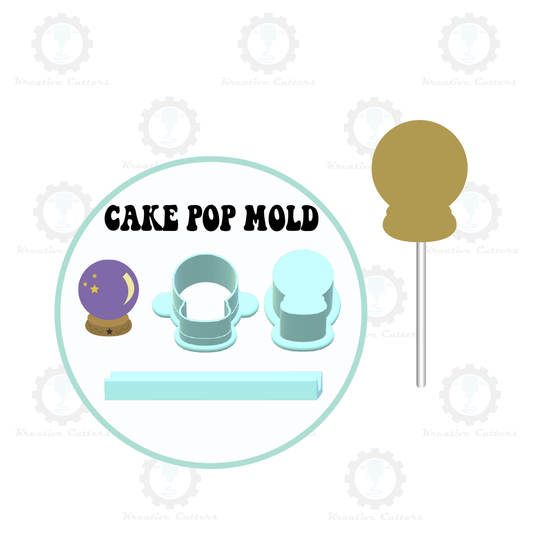 Crystal Ball Cake Pop Mold | Deluxe Cutter, Popper, and Tray Option