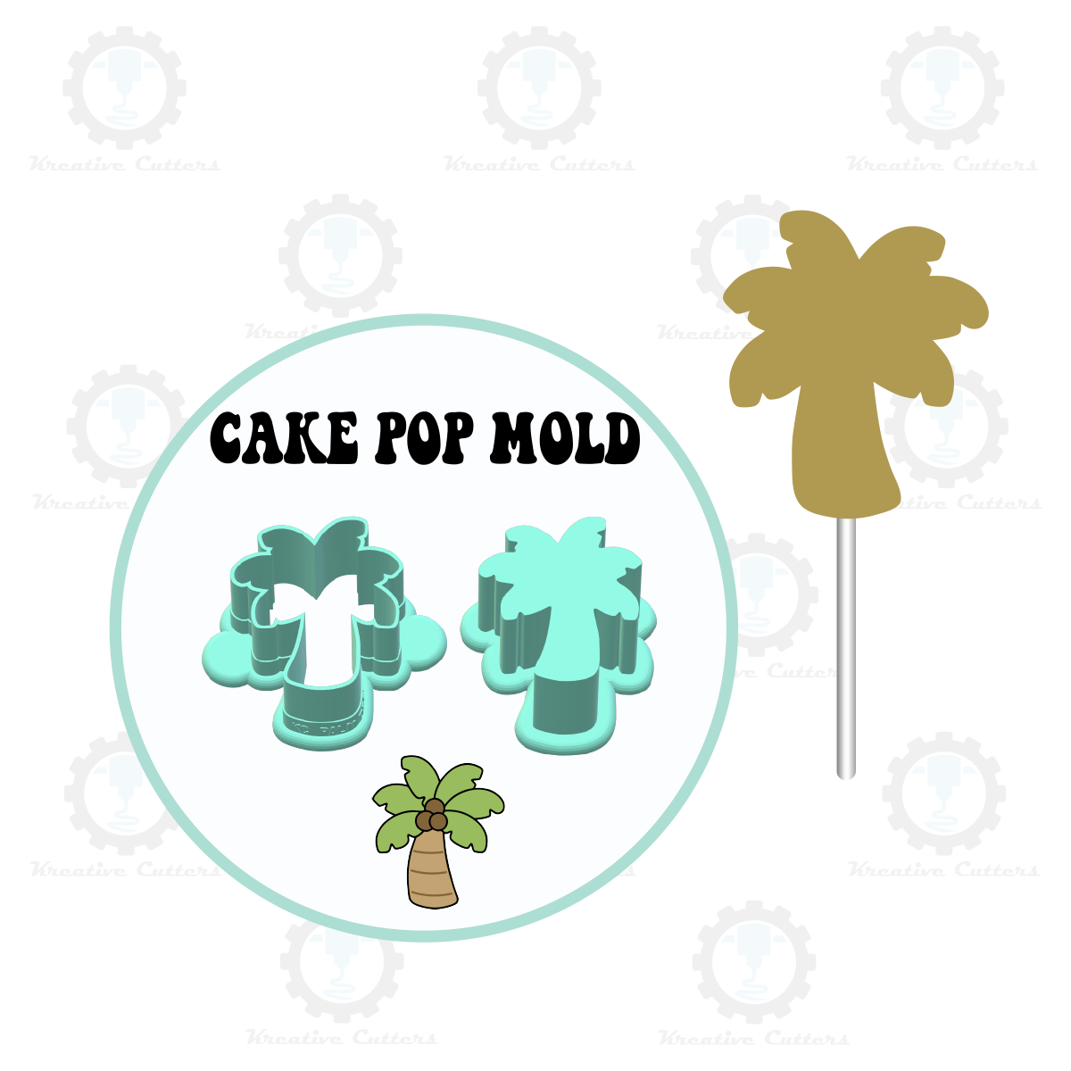 Palm Tree Cake Pop Mold | Deluxe Cutter, Popper