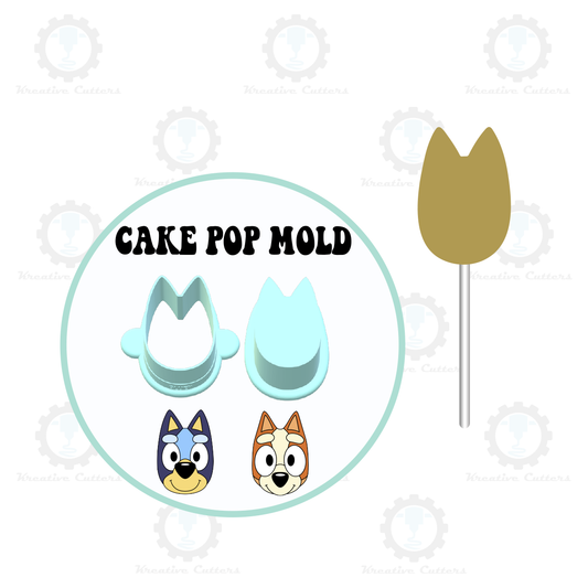 Blue Dog Cake Pop Mold | Deluxe Cutter, Popper