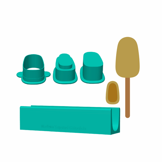 Large Tapered Stuffed Cakesicle Mold with Filling Embosser | Deluxe Cutter, Popper and Tray Options