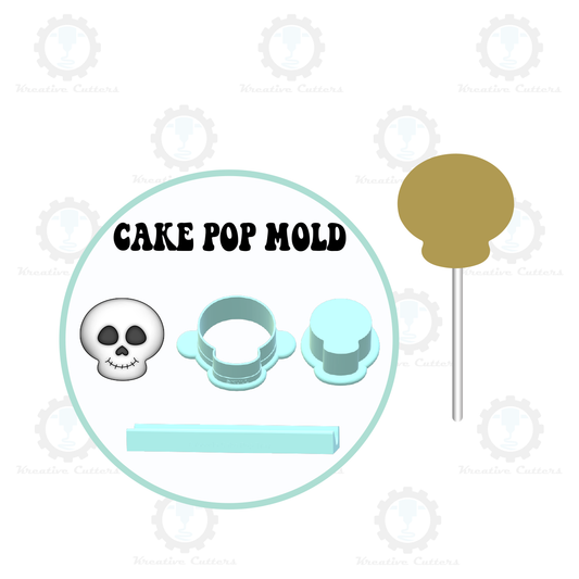 Skull Cake Pop Mold | Deluxe Cutter, Popper, and Tray Option