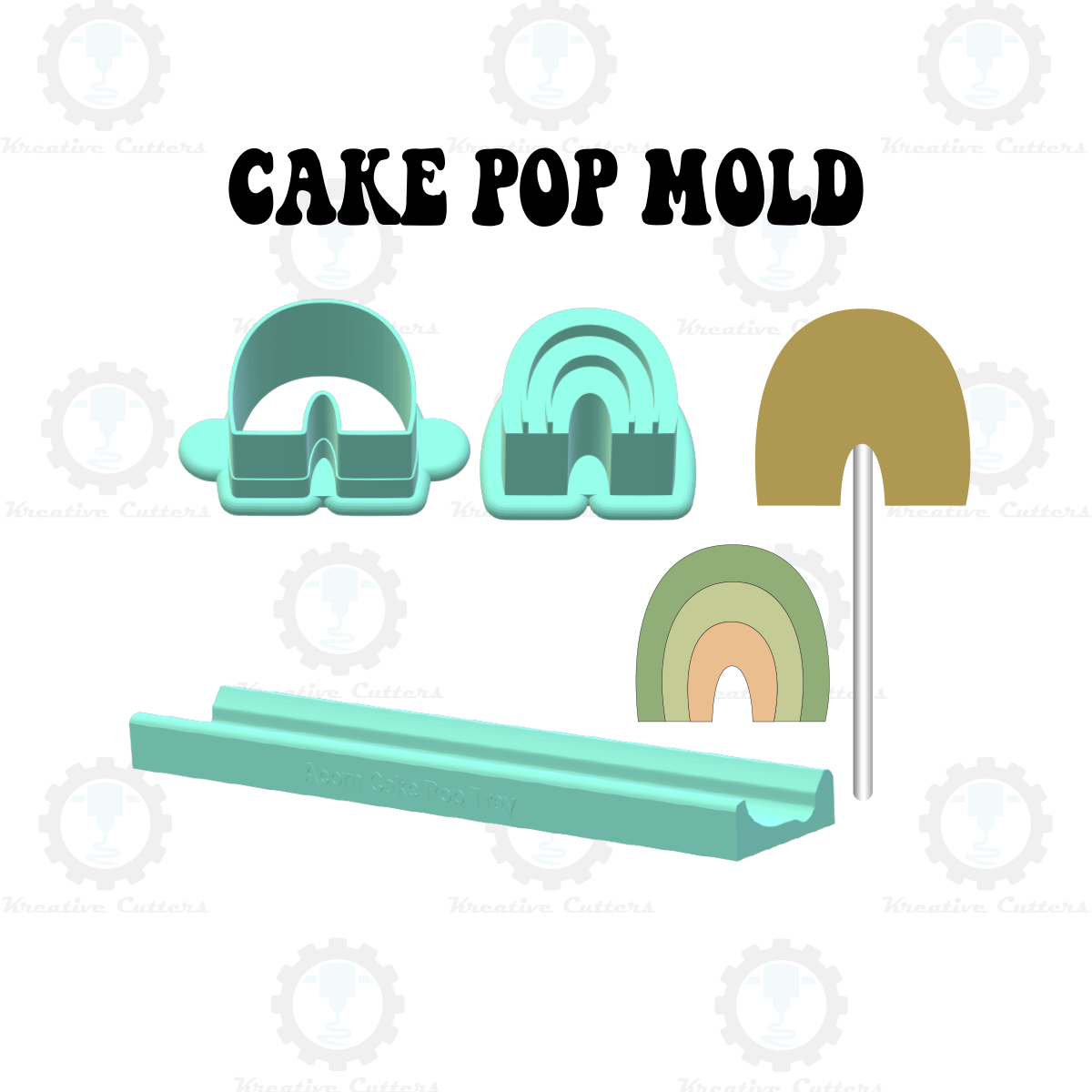 Rainbow Cake Pop Mold |Deluxe Cutter, Popper, and Tray Option