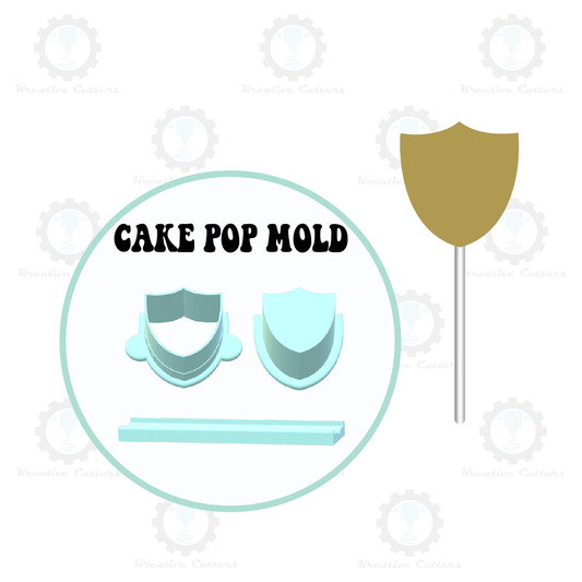 Shield Cake Pop Mold | Deluxe Cutter, Popper