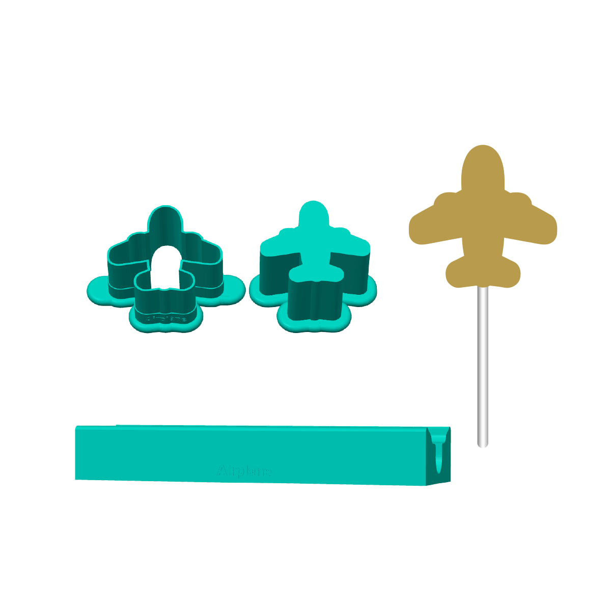 Airplane Cake Pop Mold | Deluxe Cutter, Popper, and Tray Option