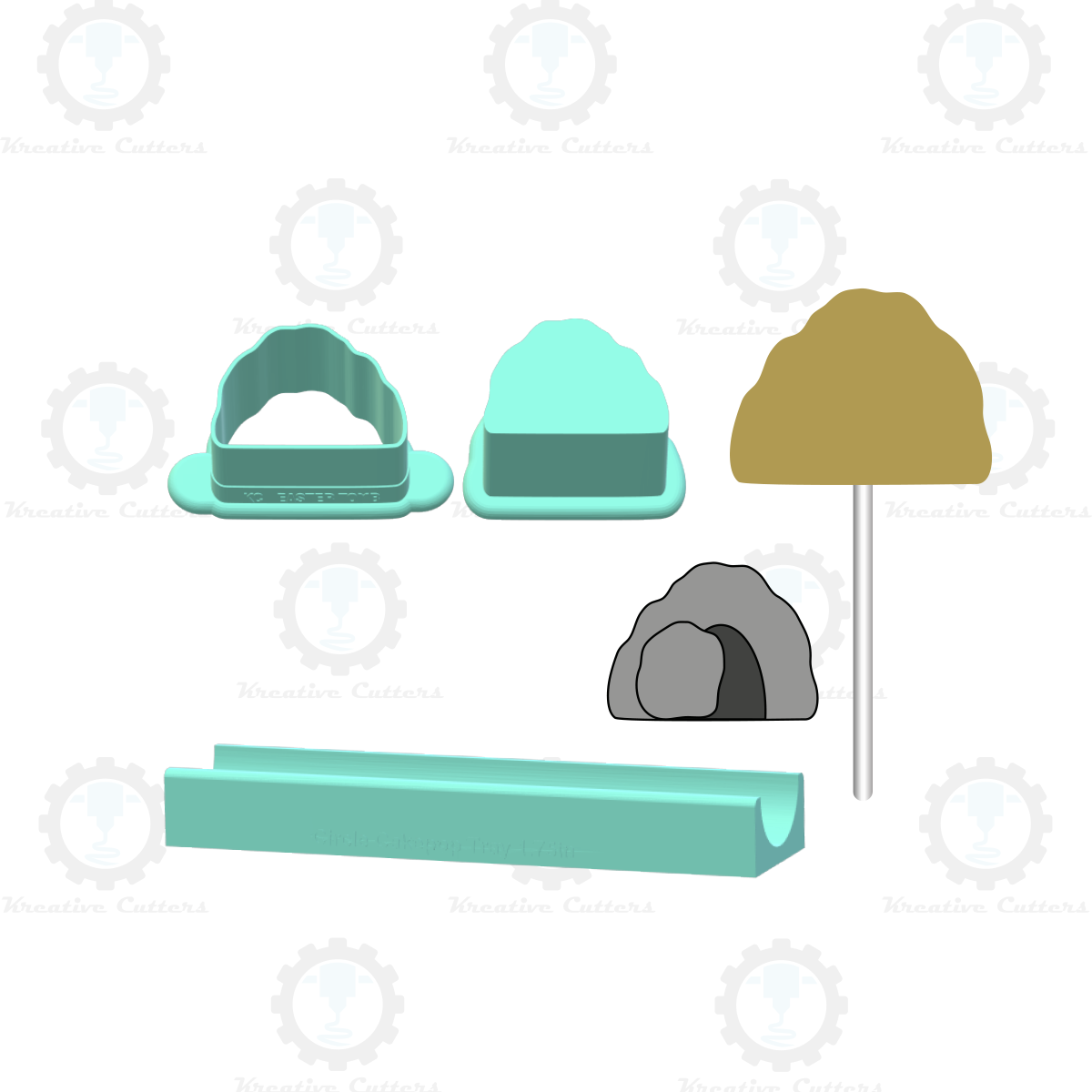 Easter Tomb Cake Pop Mold |Deluxe Cutter, Popper, and Tray Option