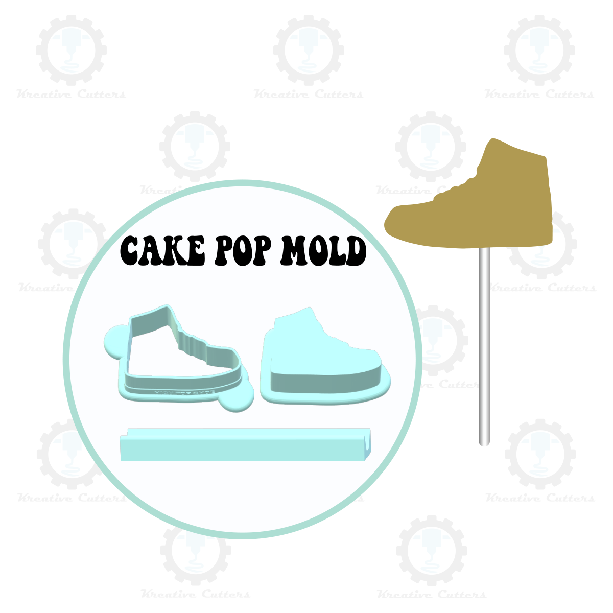 High Top Shoe Cake Pop Mold | Deluxe Cutter, Popper, and Tray Option