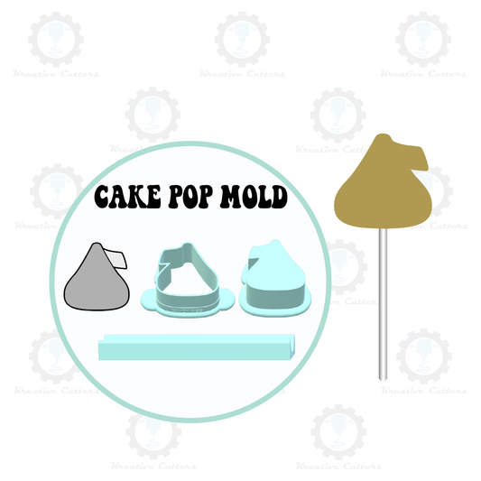 Valentines Candy Kiss Cake Pop Mold | Deluxe Cutter, Popper, and Tray Option