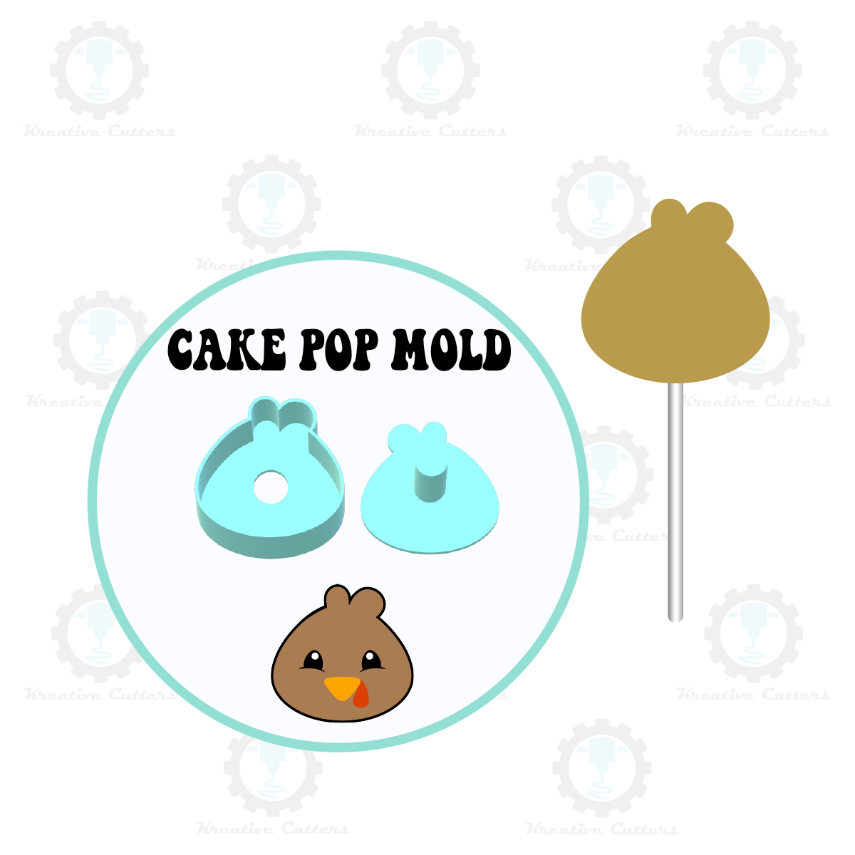 Turkey Face Cake Pop Mold