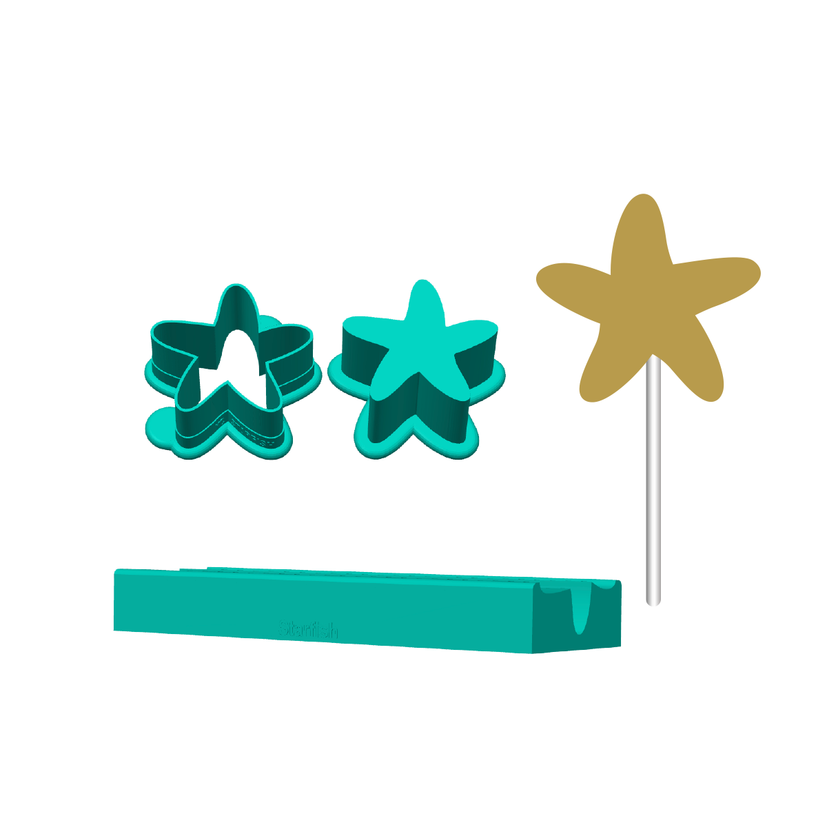 Starfish Cake Pop Mold |Deluxe Cutter, Popper, and Tray Option