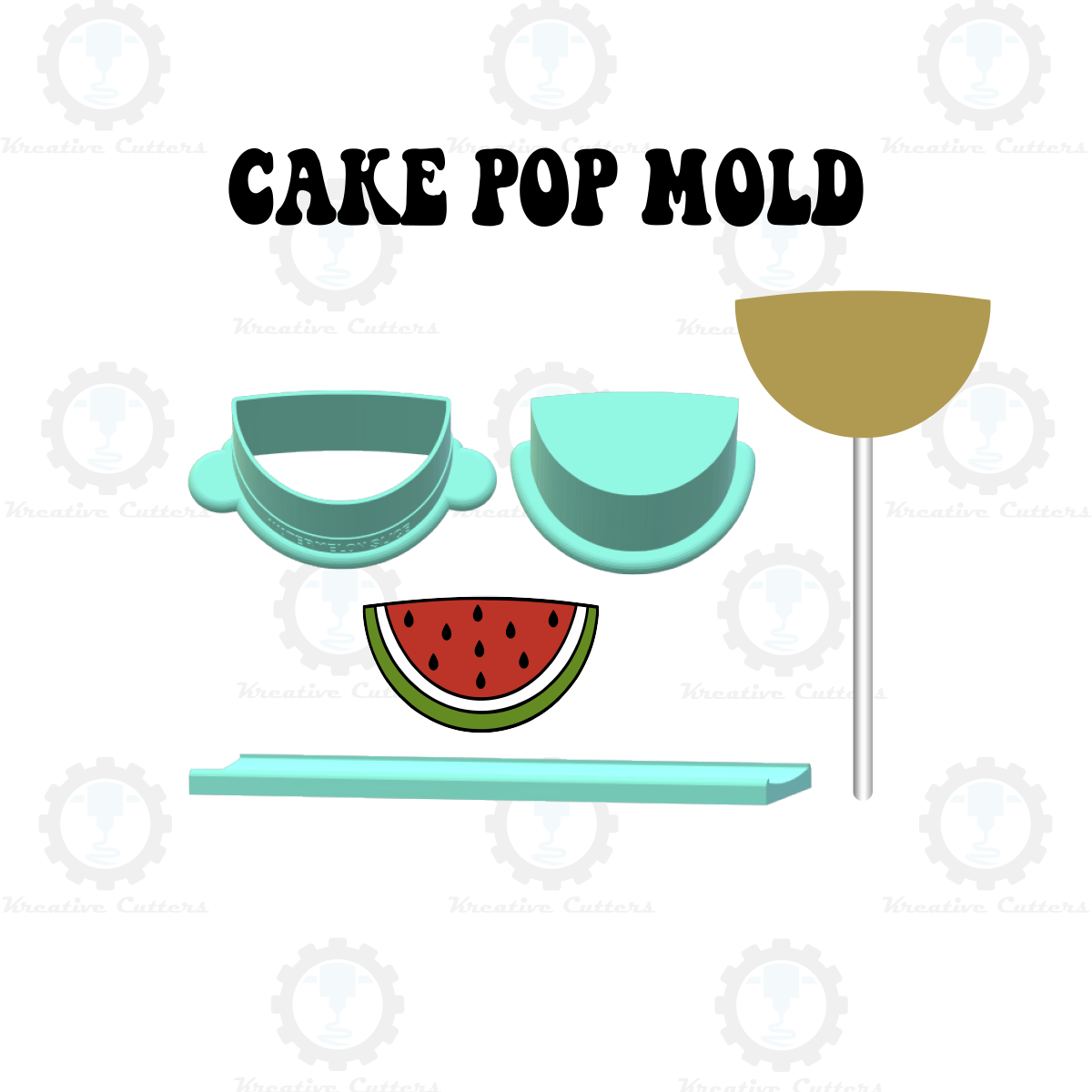 Watermelon Slice Cake Pop Mold | Deluxe Cutter, Popper, and Tray Option