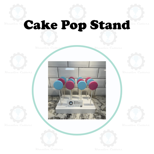 Cake Pop Display Stand with Business Card Slot (White/12 Holes)