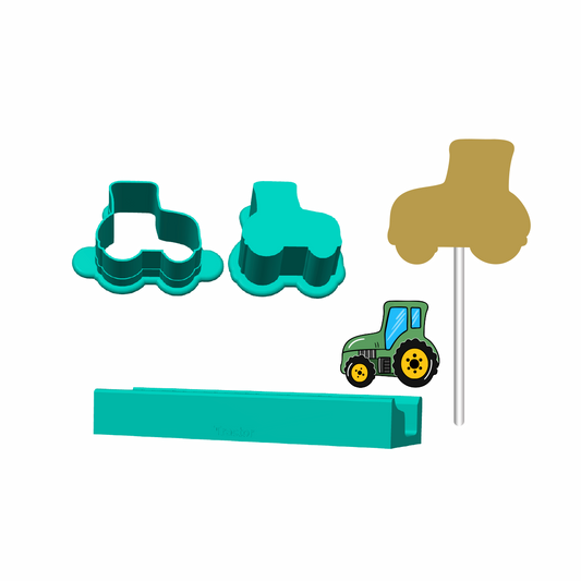 Tractor Cake Pop Mold |Deluxe Cutter, Popper, and Tray Option