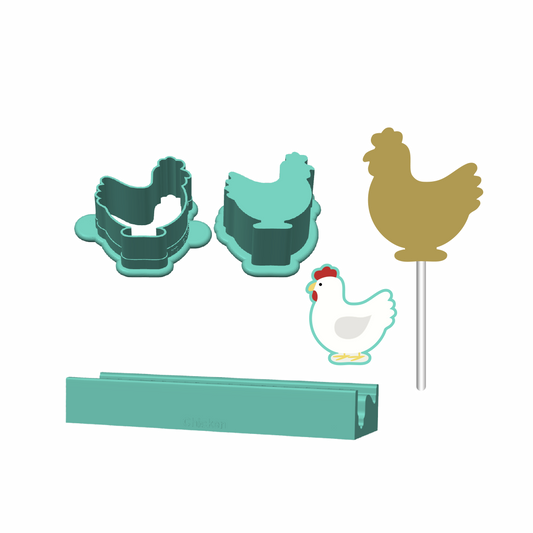 Chicken Cake Pop Mold |Deluxe Cutter, Popper, and Tray Option