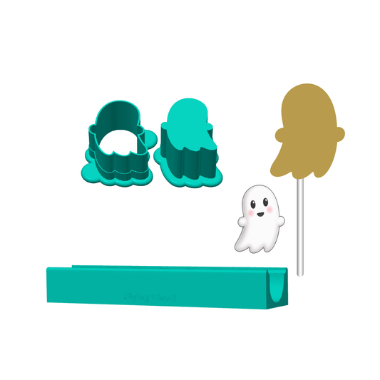 Flying Ghost Cake Pop Mold | Deluxe Cutter, Popper, and Tray Options