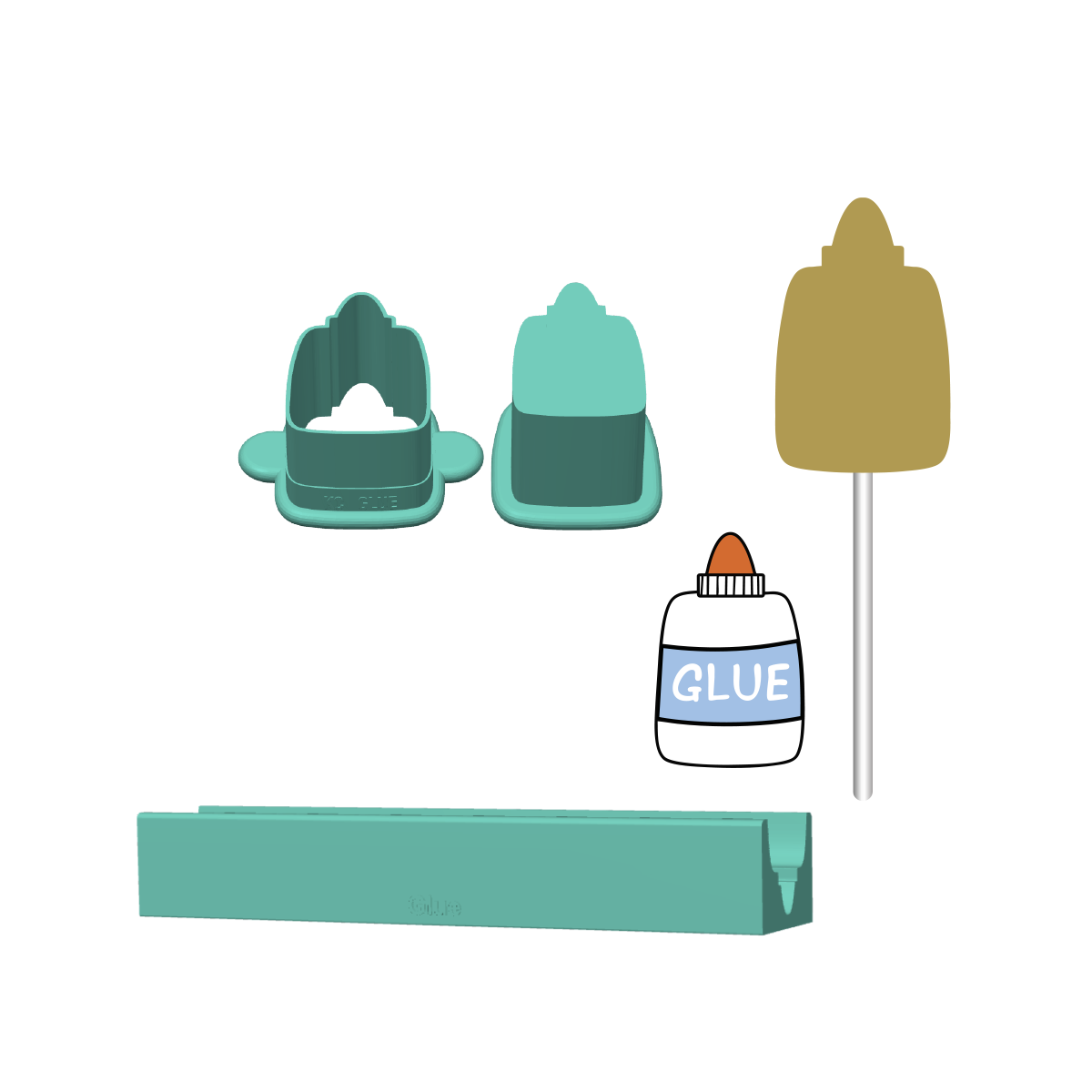 Glue Cake Pop Mold |Deluxe Cutter, Popper, and Tray Option