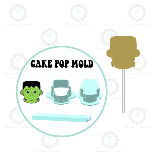 Frankenstein Cake Pop Mold | Deluxe Cutter, Popper, and Tray Option