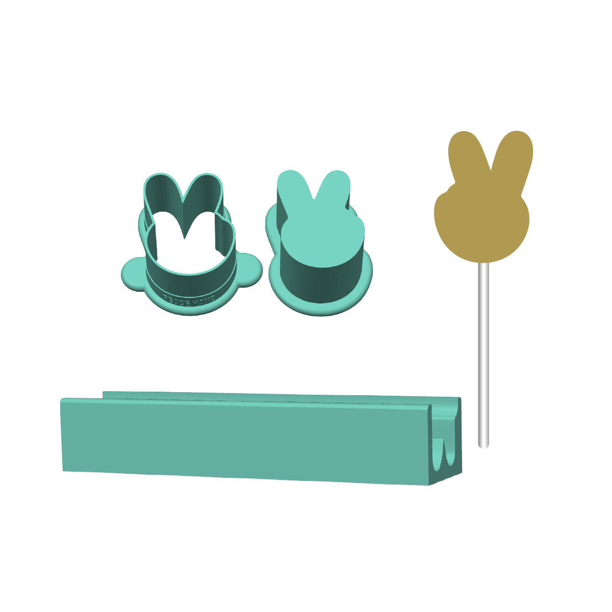 Peace Hand Cake Pop Mold | Deluxe Cutter, Popper, and Tray Option