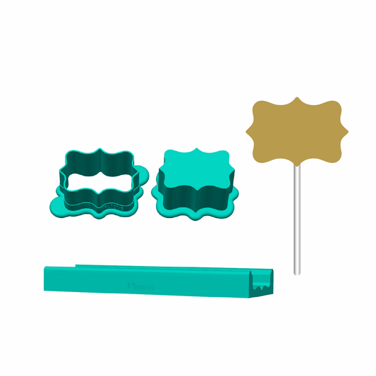 Plaque Cake Pop Mold | Deluxe Cutter, Popper, and Tray Options