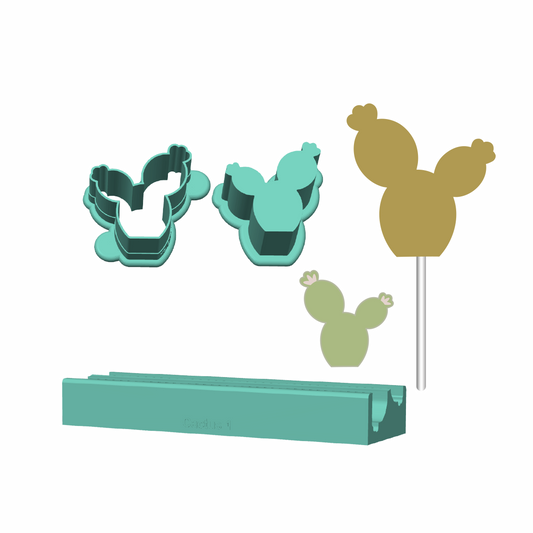 Cactus 1 Cake Pop Mold |Deluxe Cutter, Popper, and Tray Option