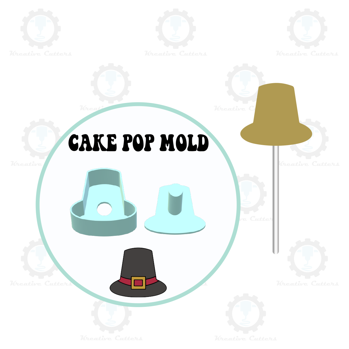 Pilgram Hat Cake Pop Mold