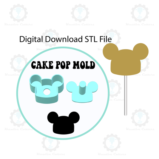 Mouse Hat Cake Pop Mold | Digital Download STL File