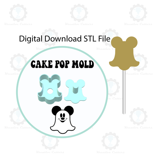 Mouse Ghost Cake Pop Mold | Digital Download STL File