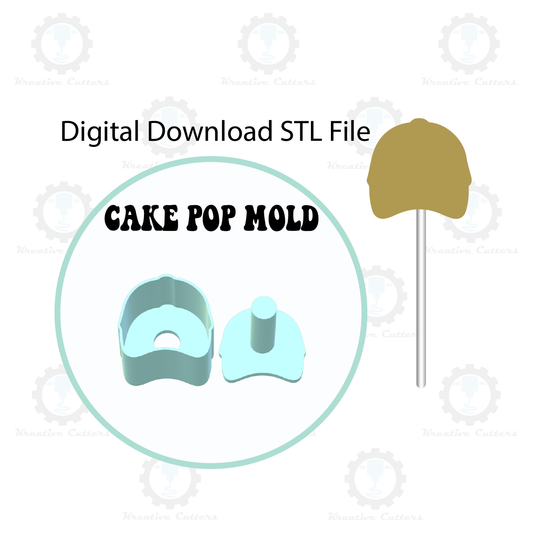 Baseball Hat Cake Pop Mold | Digital Download STL File