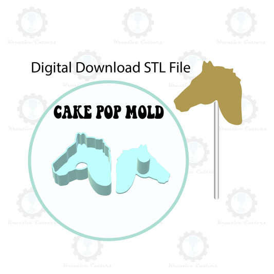 Horse Cake Pop Mold | Digital Download STL File