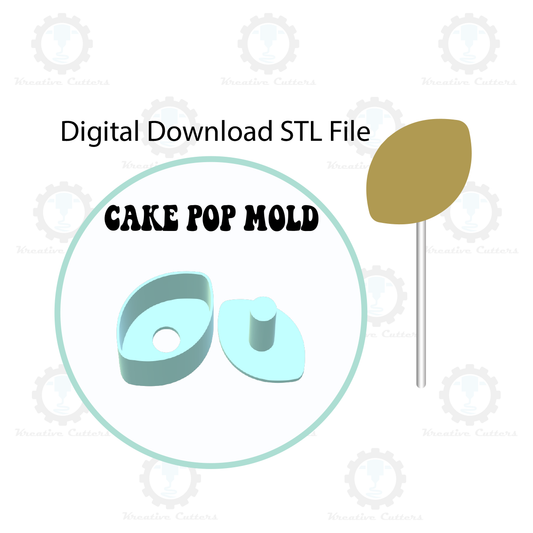 Football Cake Pop Mold | Digital Download STL File