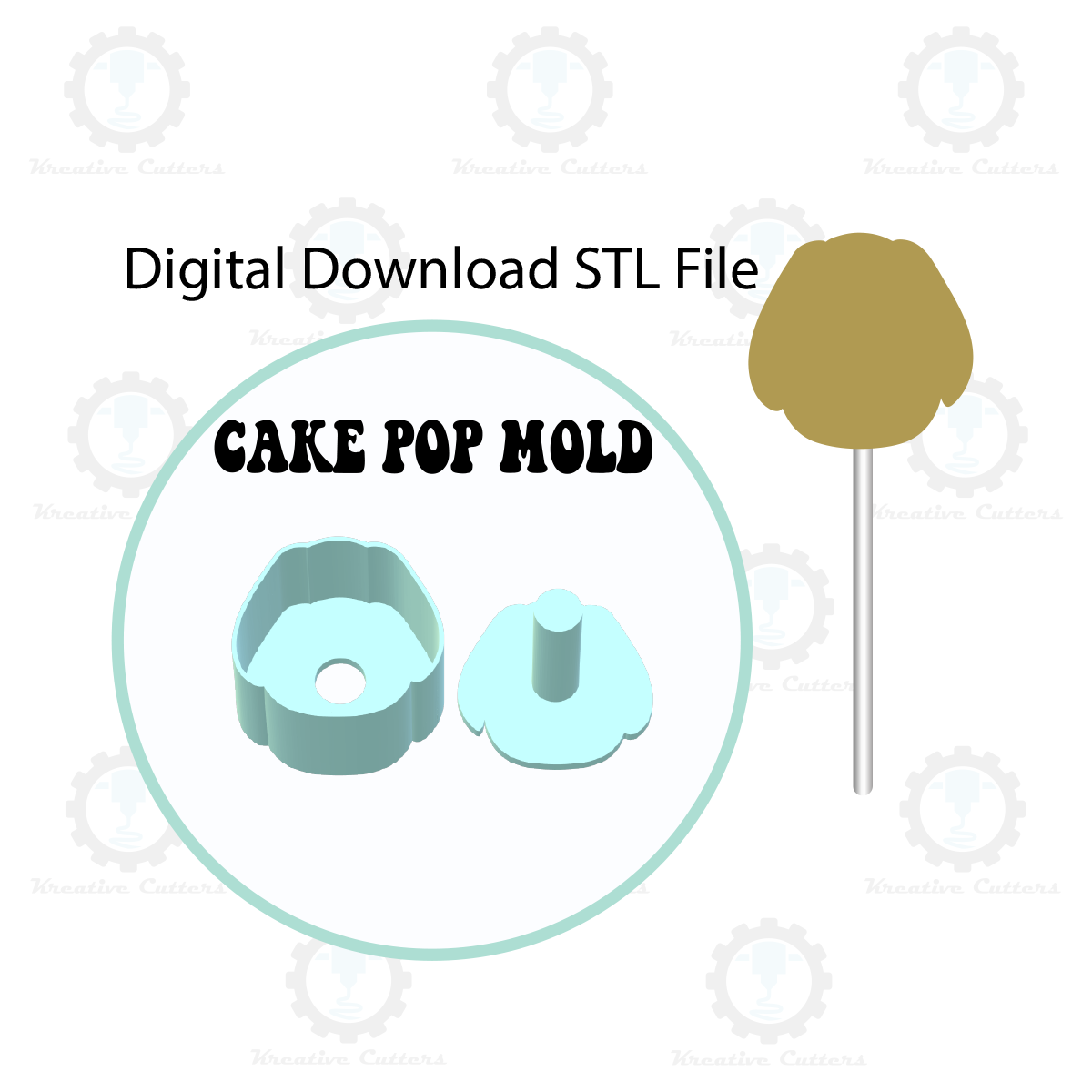 Bunny Squish Cake Pop Mold | Digital Download STL File