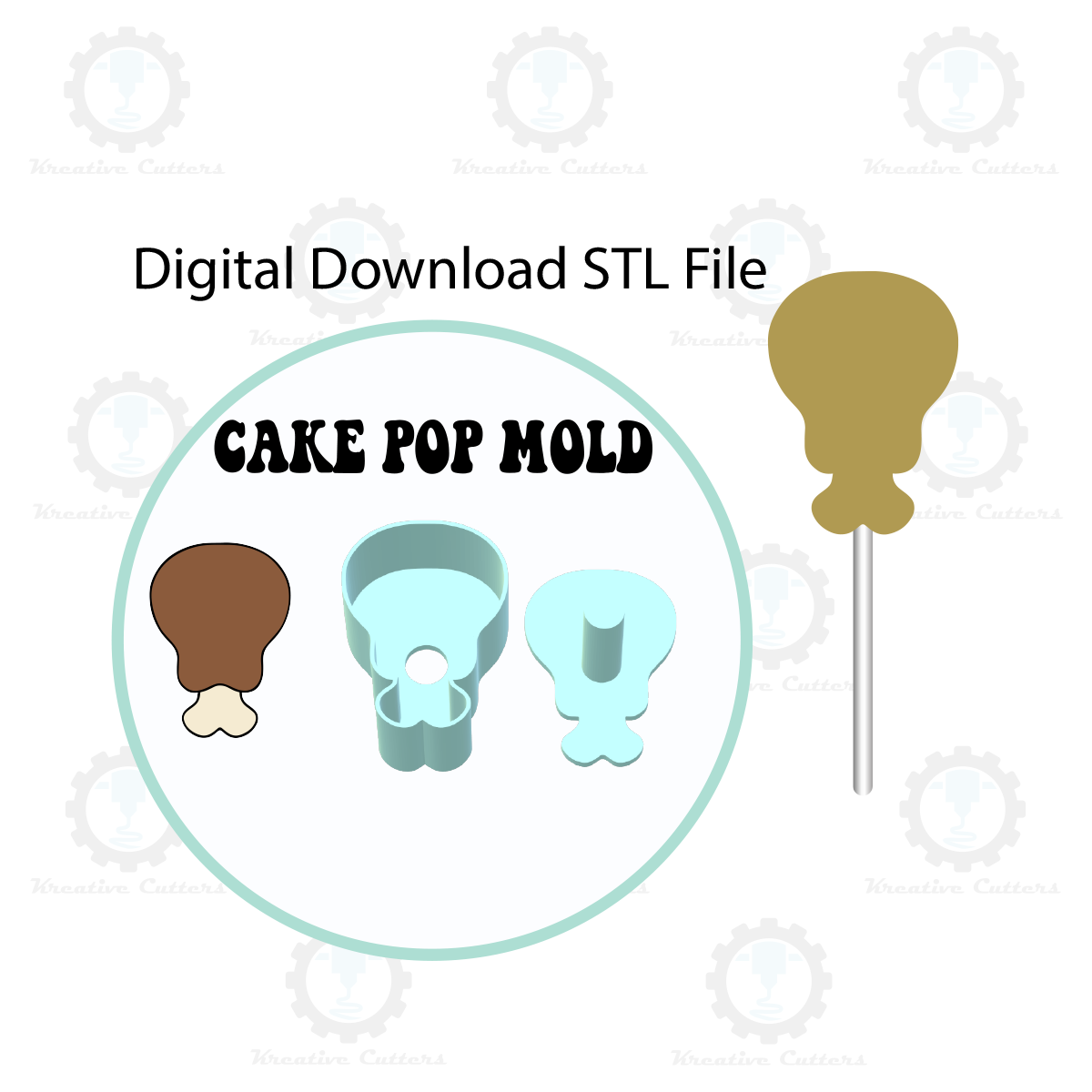 Turkey Leg Cake Pop Mold | Digital Download STL File