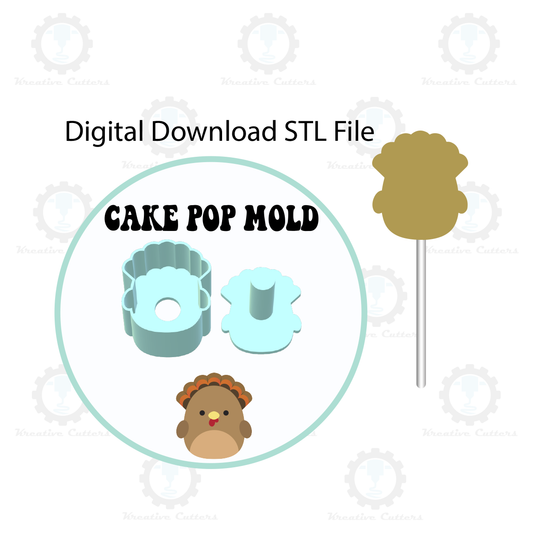 Turkey Squish Cake Pop Mold | Digital Download STL File