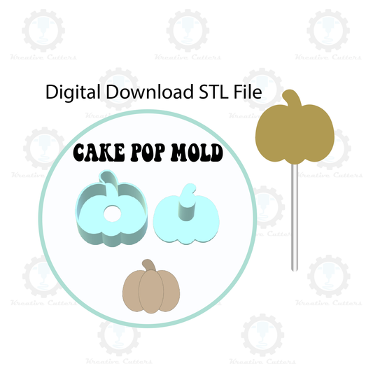 Fall Pumpkin Cake Pop Mold | Digital Download STL File