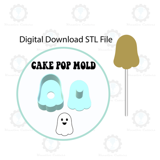 Ghost Cake Pop Mold | Digital Download STL File