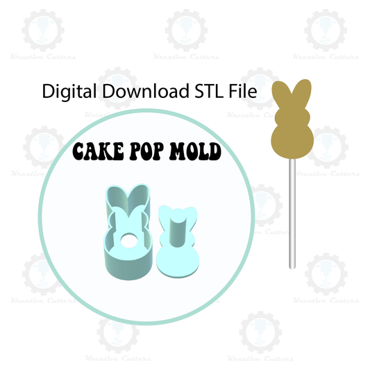 Peeps Bunny Cake Pop Mold | Digital Download STL File