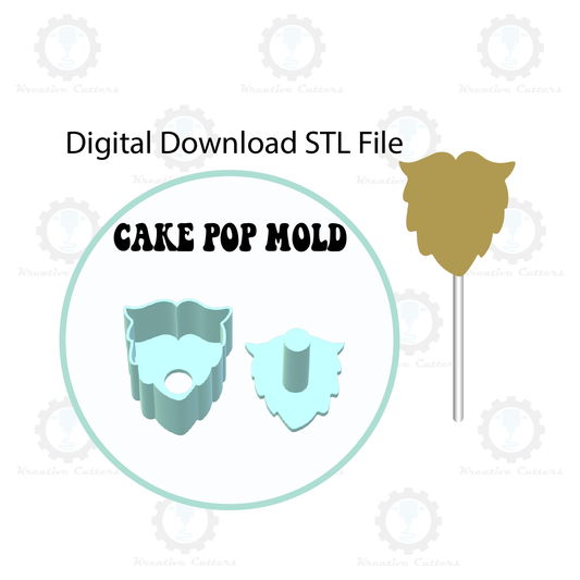 Beard Cake Pop Mold | Digital Download STL File