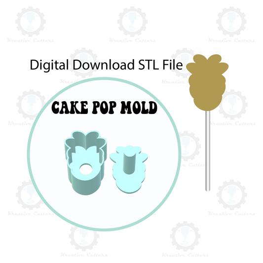 Chubby Carrot Cake Pop Mold | Digital Download STL File