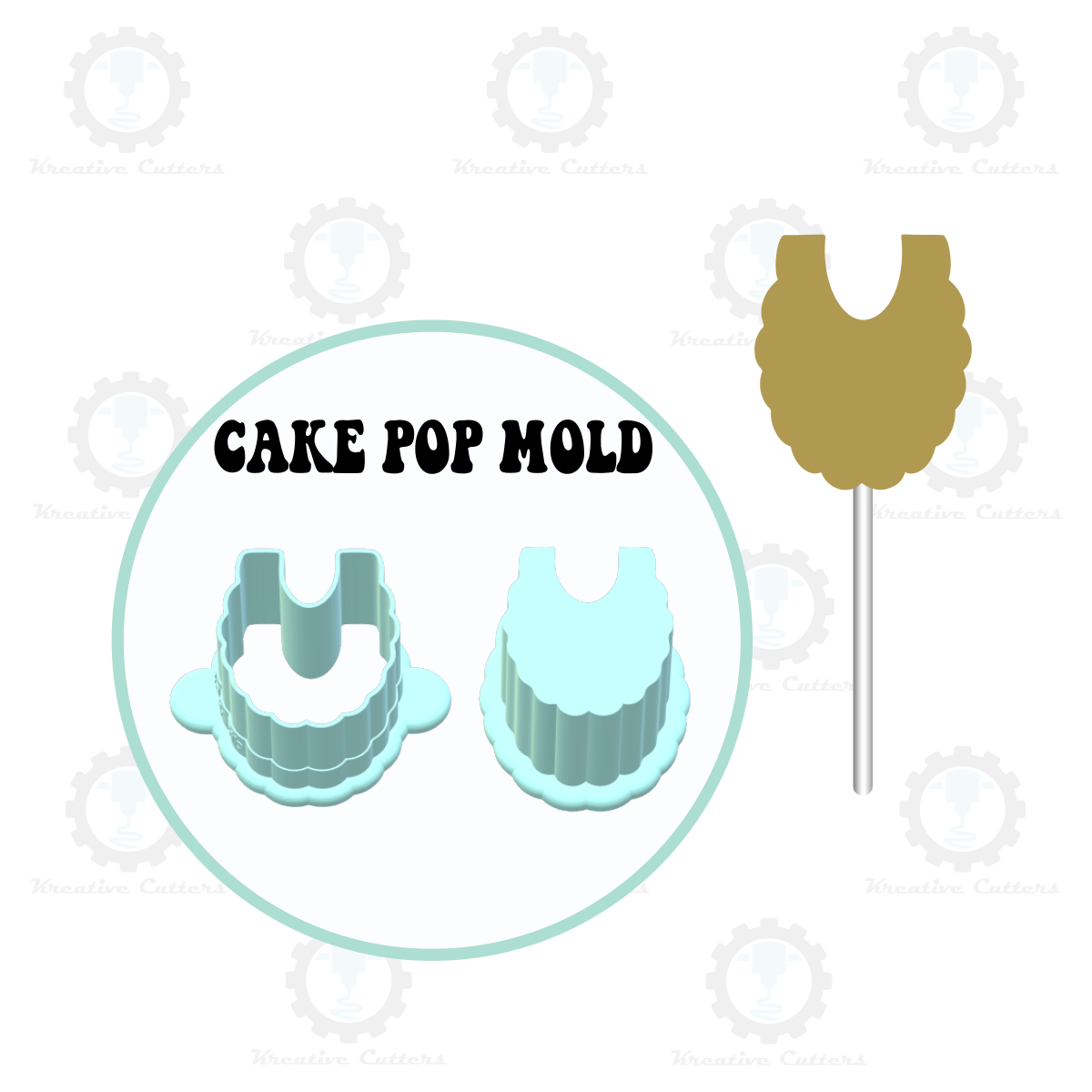 Baby Bib Cake Pop Mold | Deluxe Cutter, Popper, and Tray Option
