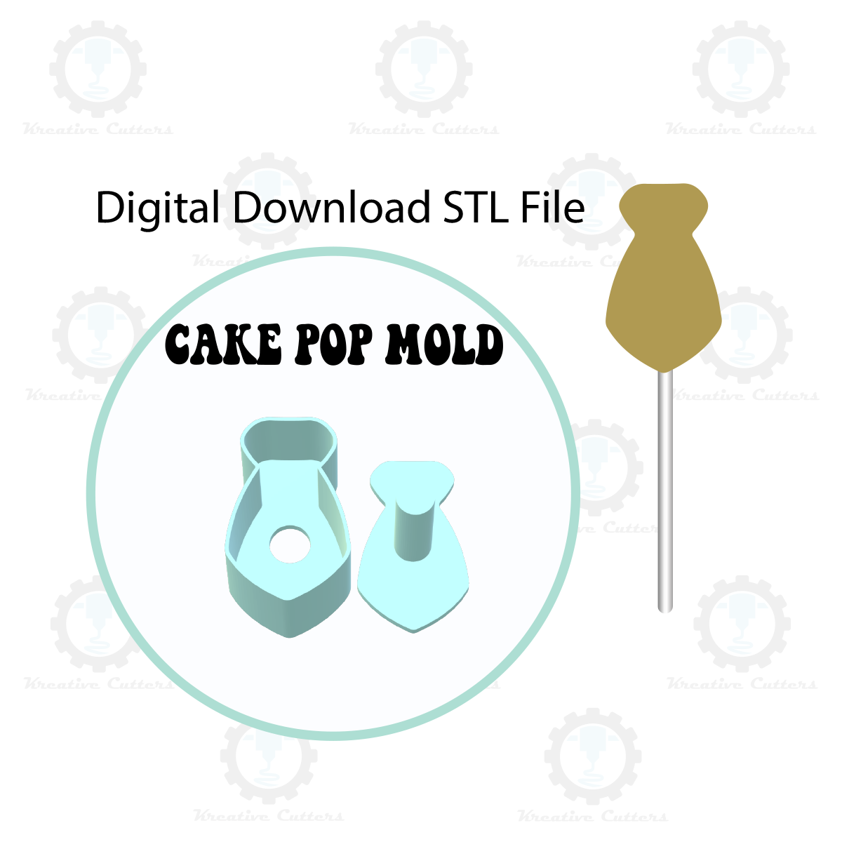 Tie Cake Pop Mold | Digital Download STL File