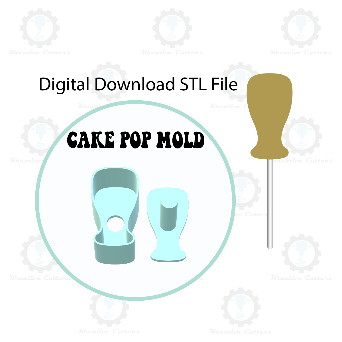 Baseball Bat Cake Pop Mold | Digital Download STL File