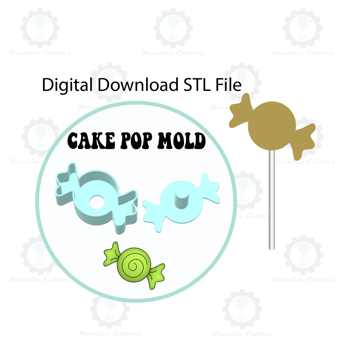 Candy Cake Pop Mold | Digital Download STL File