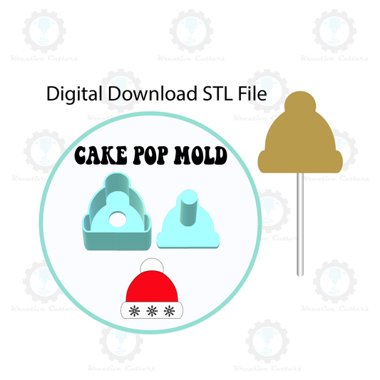 Winter Beanie Cake Pop Mold | Digital Download STL File